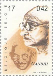 Stamp, Journey through the 20th century, Belgium,  , Famous People, Politicians, Millennium