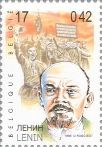 Stamp, Vladimir Lenin (1870-1924), Belgium,  , Heads of State, Famous People, Flags, Politicians, Millennium, Revolutionaries, Communism