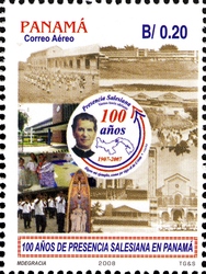 Stamp, Centenary of Salesian Presence, Panama,  