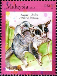 Stamp, Exotic Pets - Sugar Glider, Malaysia,  