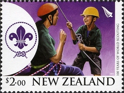 Stamp, 2007 Centenaries - World Scouting, New Zealand,  