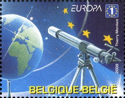 Stamp, Europa 2009 - Astronomy - Under European Heavens, Belgium,  