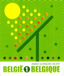 Green Stamp - Ecological Initiatives to preserve the Environment - Solar energy