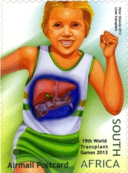 Stamp, 19th World Transplant Games, South Africa, Homelands,  