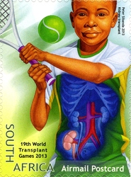 Stamp, 19th World Transplant Games, South Africa, Homelands,  