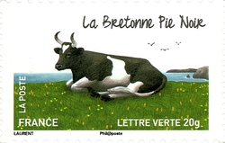 Stamp, Cows from our Regions, France,  