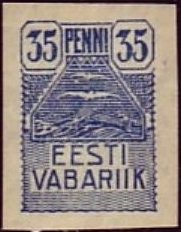 Stamp, Sea gulls, Estonia,  