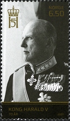 H.M. King Harald V in profile