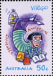 Stamp, Signs of the Zodiac - Virgo, Australia,  