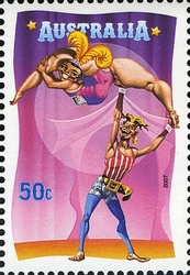 Stamp, Circus - Under the Big Top, Australia,  