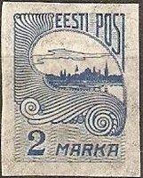 Stamp, Tallinn Skyline, Estonia,  