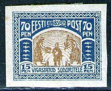 Stamp, To Disabled Soldiers, Estonia,  