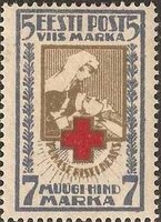 Stamp, Red Cross, Estonia,  , Red Cross and Red Crescent, Healthcare