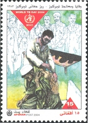 Stamp, World TB Day 2004, Afghanistan,  