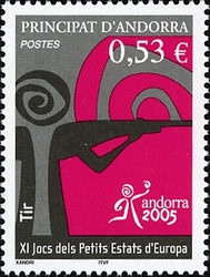 Stamp, Small State Games, Andorra, French Administration,  