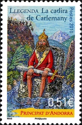 Stamp, Fairy Tale - 'La cadira de Carlemany', Andorra, French Administration,  