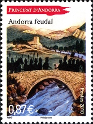 Stamp, Feudal Andorra, Andorra, French Administration,  
