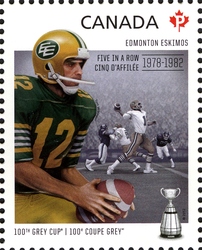 Stamp, 100th Grey Cup Game - Edmonton Eskimos, Canada,  