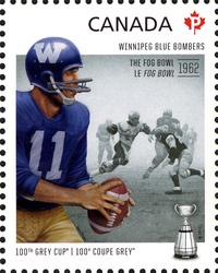 Stamp, 100th Grey Cup Game - Winnipeg Blue Bombers, Canada,  