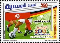 Stamp, Football World Cup  Germany 2006, Tunisia,  