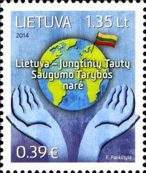 Stamp, Lithuania - A Member of the United Nations Security Council, Lithuania,  