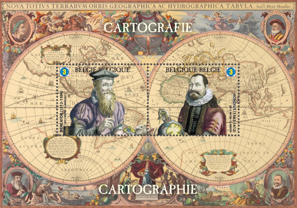 Souvenir Sheet Cartography - Mercator and Hondius
