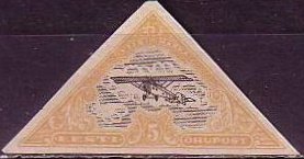 Stamp, Air Mail, Estonia,  , Aircrafts, Triangle Stamps