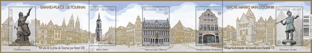 Sheetlet Tournai's Grand-Place