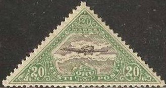 Stamp, Air Mail, Estonia,  , Triangle Stamps