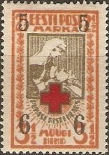 Red Cross overprinted