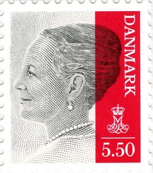 Stamp, Definitive stamp - Her Majesty Queen Margrethe II, Denmark,  