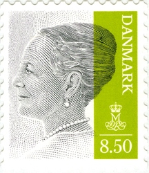 Stamp, Definitive stamp - Her Majesty Queen Margrethe II, Denmark,  