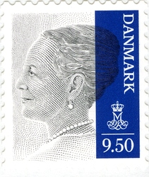Stamp, Definitive stamp - Her Majesty Queen Margrethe II, Denmark,  