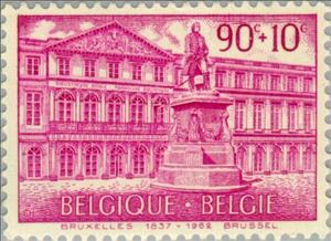Stamp, Monuments, Belgium,  , Monuments, Culture, Libraries, Buildings