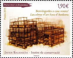 Stamp, Welcome to your home, Andorra, French Administration,  