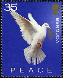 Stamp, World Peace, Bermuda,  