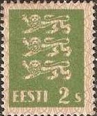 Stamp, Coat of Arms, Estonia,  