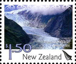 Stamp, Preserve the Polar Regions and Glaciers - Franz Josef Glacier, New Zealand,  