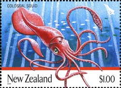 Stamp, Giants of New Zealand - Colossal Squid, New Zealand,  