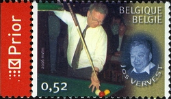 Stamp, Belgian International Sport Champions - Billiards - 1962 Jos Vervest, Belgium,  