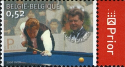 Stamp, Belgian International Sport Champions - Billiards - 1974 Ludo Dielis, Belgium,  