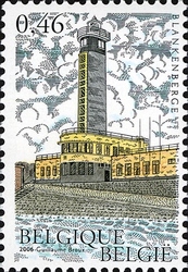 Stamp, Lighthouses - Blankenberge, Belgium,  