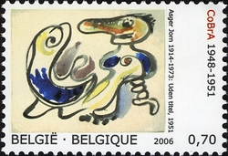 Joint issue with Denmark - 'No title' by Asger Jorn
