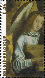 Stamp, Christmas and New Year - The Musician Angels of Hans Memling, Belgium,  