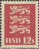Stamp, Coat of Arms, Estonia,  