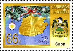 December stamp - Christmas ornaments