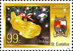 December stamp - Christmas ornaments