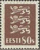 Stamp, Coat of Arms, Estonia,  
