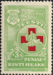 Stamp, Charity Issue for Red Cross, Estonia,  , Red Cross and Red Crescent