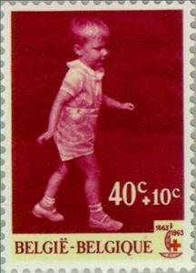 Stamp, Red Cross, Belgium,  , Royalty, Red Cross and Red Crescent, Healthcare, Princes